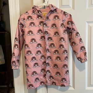 Hugo Loves Tiki Rainbow Rain Jacket Size 6
